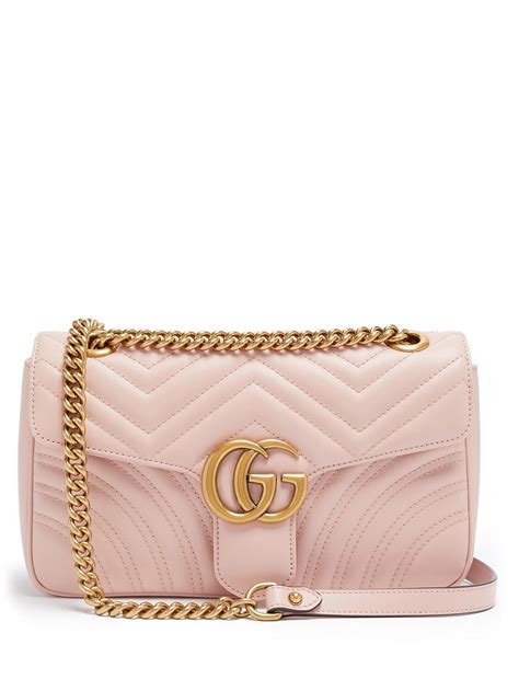 gucci marmont gg super pink quilted logo-jacquard shoulder bag|GG Marmont leather backpack.